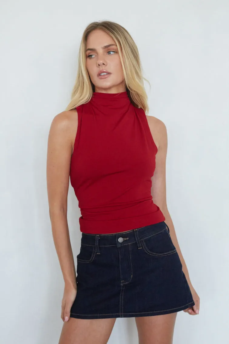 Lorde High Neck Tie Back Top layer quick