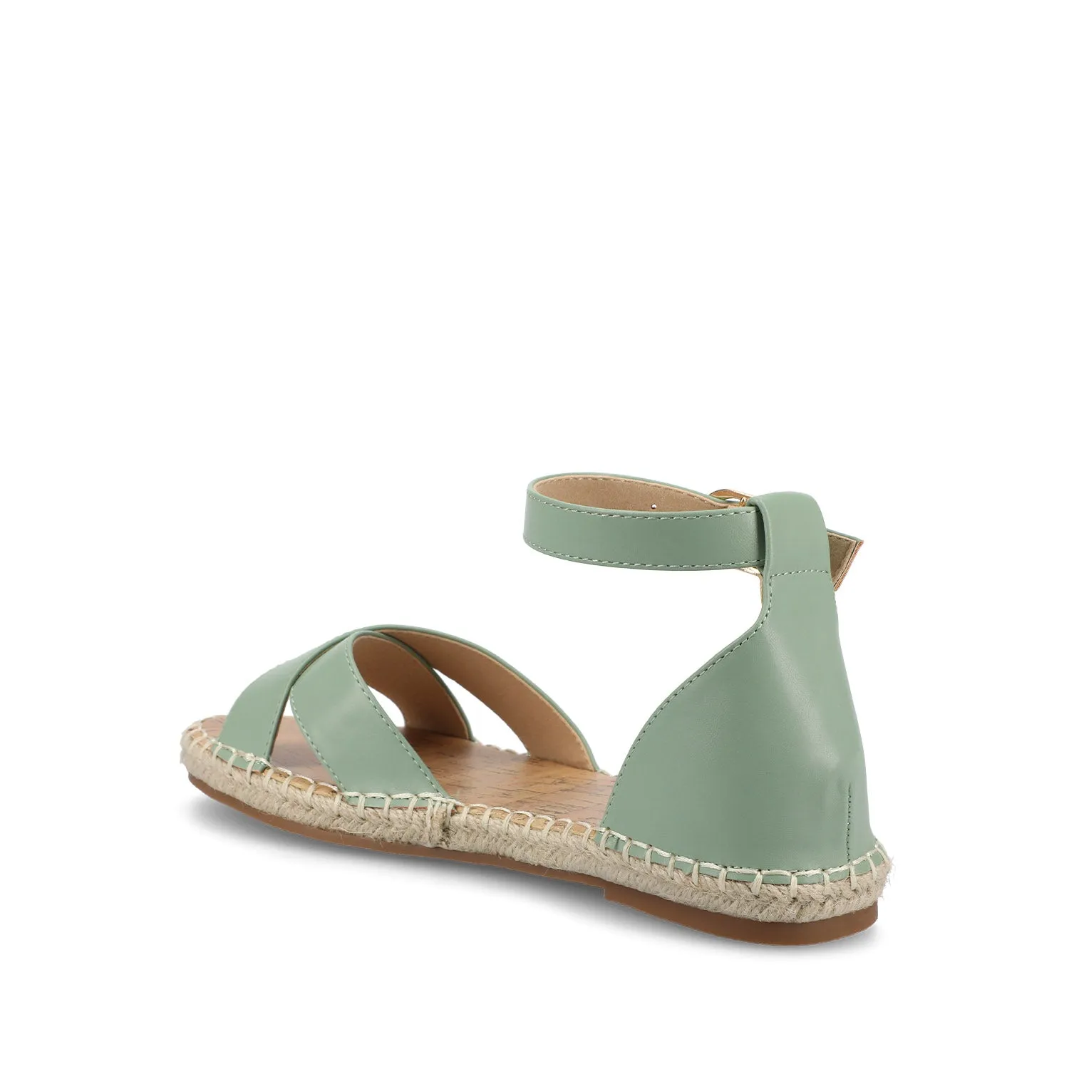 LYDDIA ESPADRILLE SANDALS IN FAUX LEATHER street slip