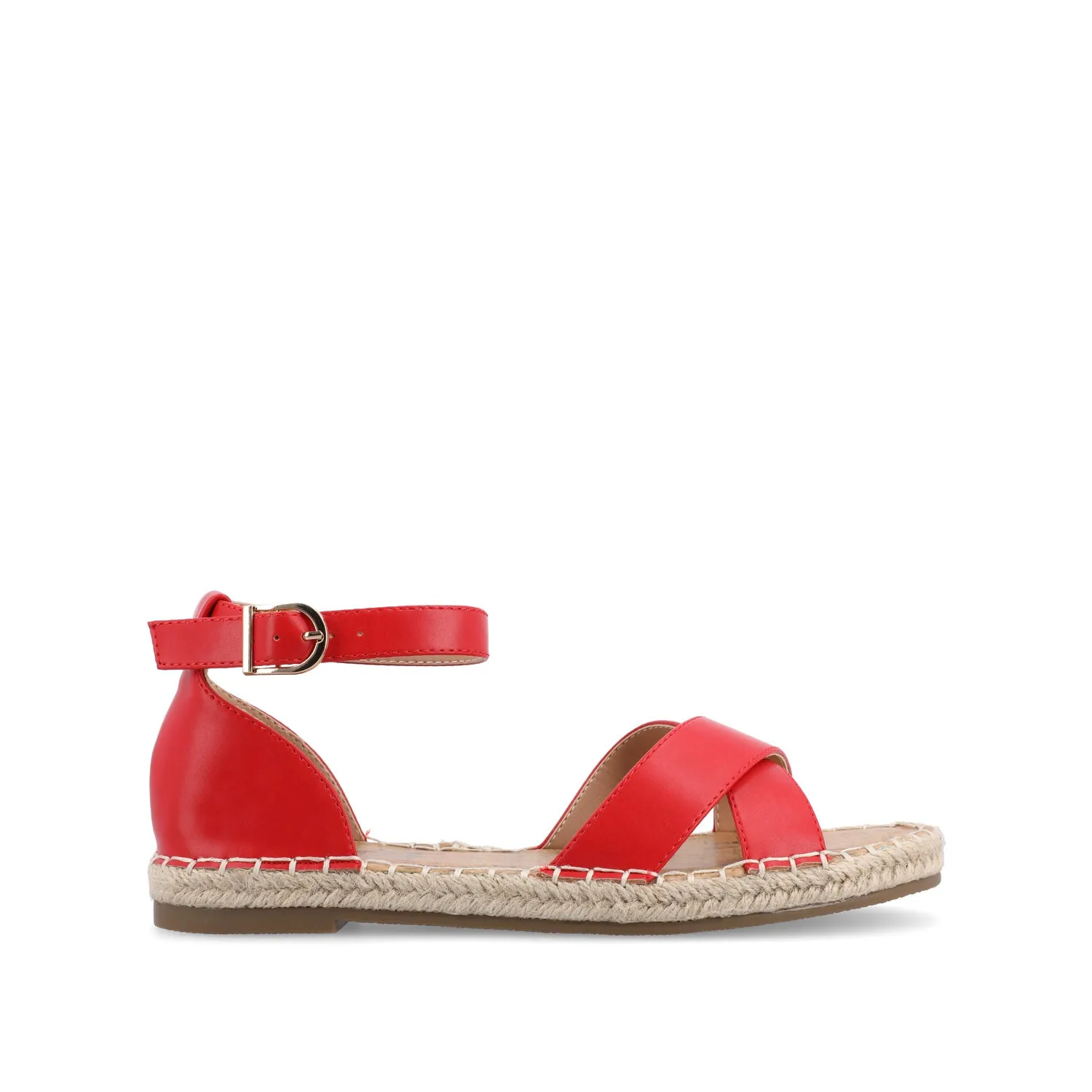LYDDIA ESPADRILLE SANDALS IN FAUX LEATHER street slip