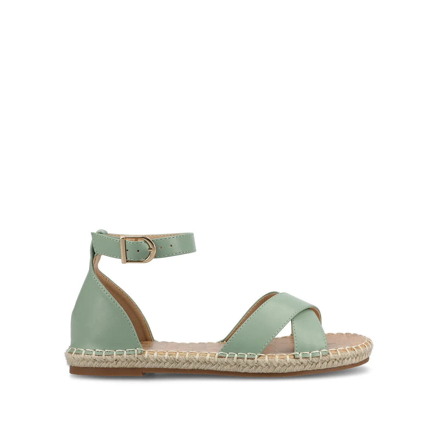 LYDDIA ESPADRILLE SANDALS IN FAUX LEATHER street slip
