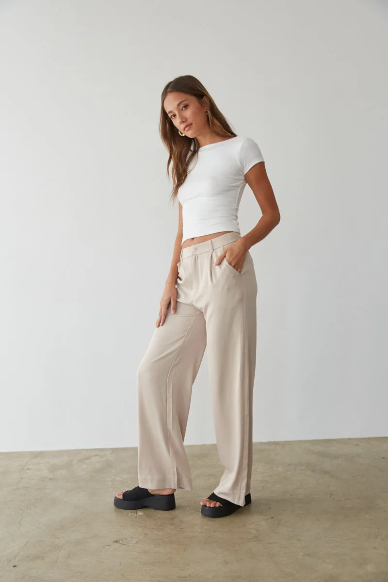 Lyna Wide Leg Trouser Pants weekend go