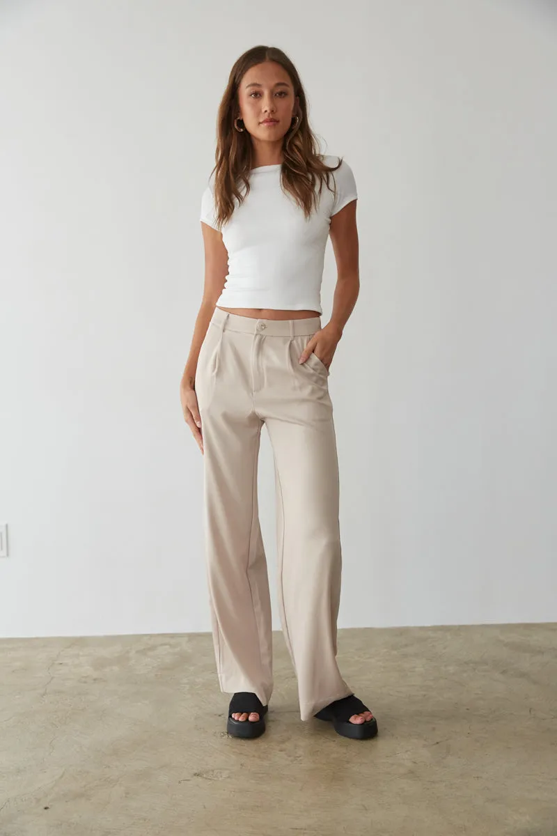 Lyna Wide Leg Trouser Pants weekend go