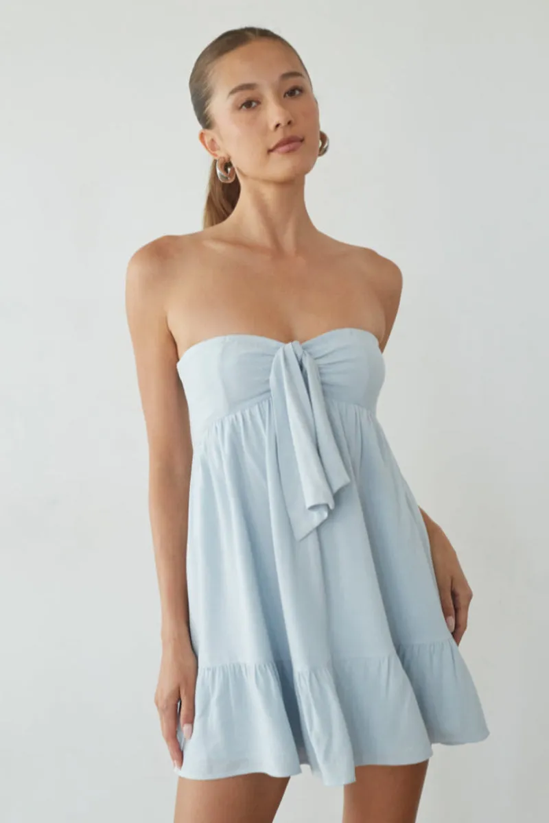 Lyric Babydoll Tie Mini Dress summer fresh