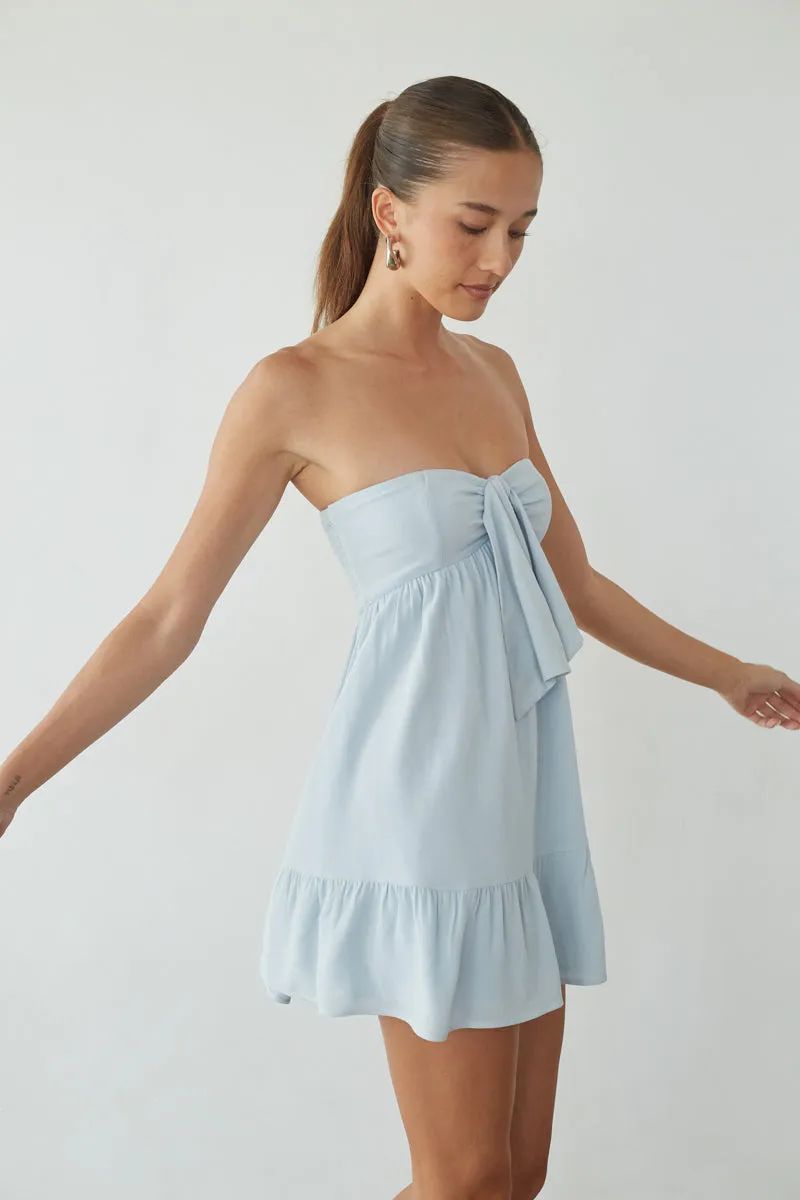 Lyric Babydoll Tie Mini Dress summer fresh