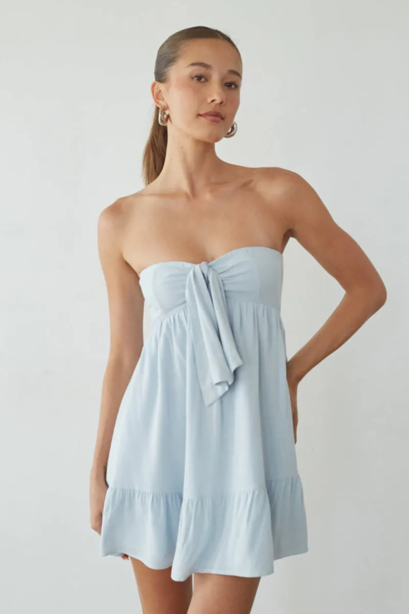 Lyric Babydoll Tie Mini Dress summer fresh