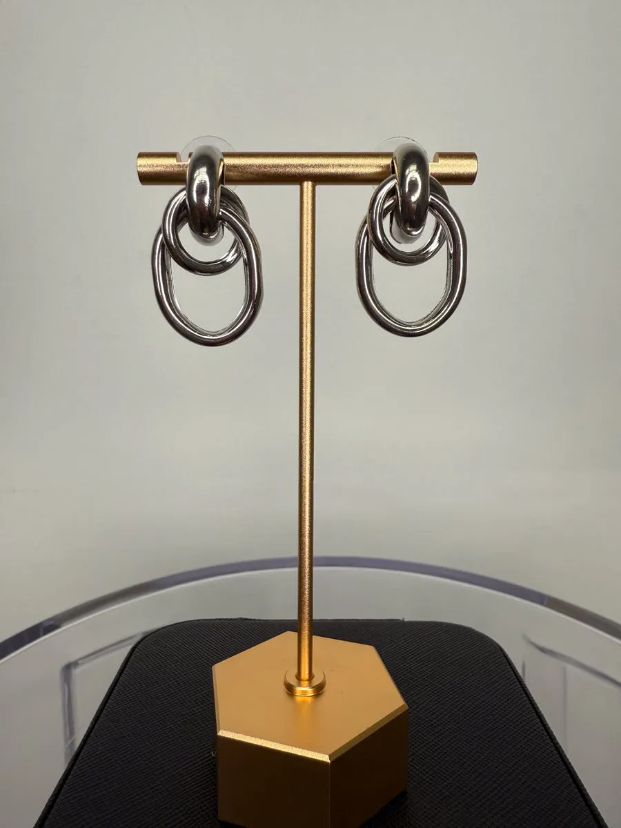 Madison Triple Hoop Earrings star stud