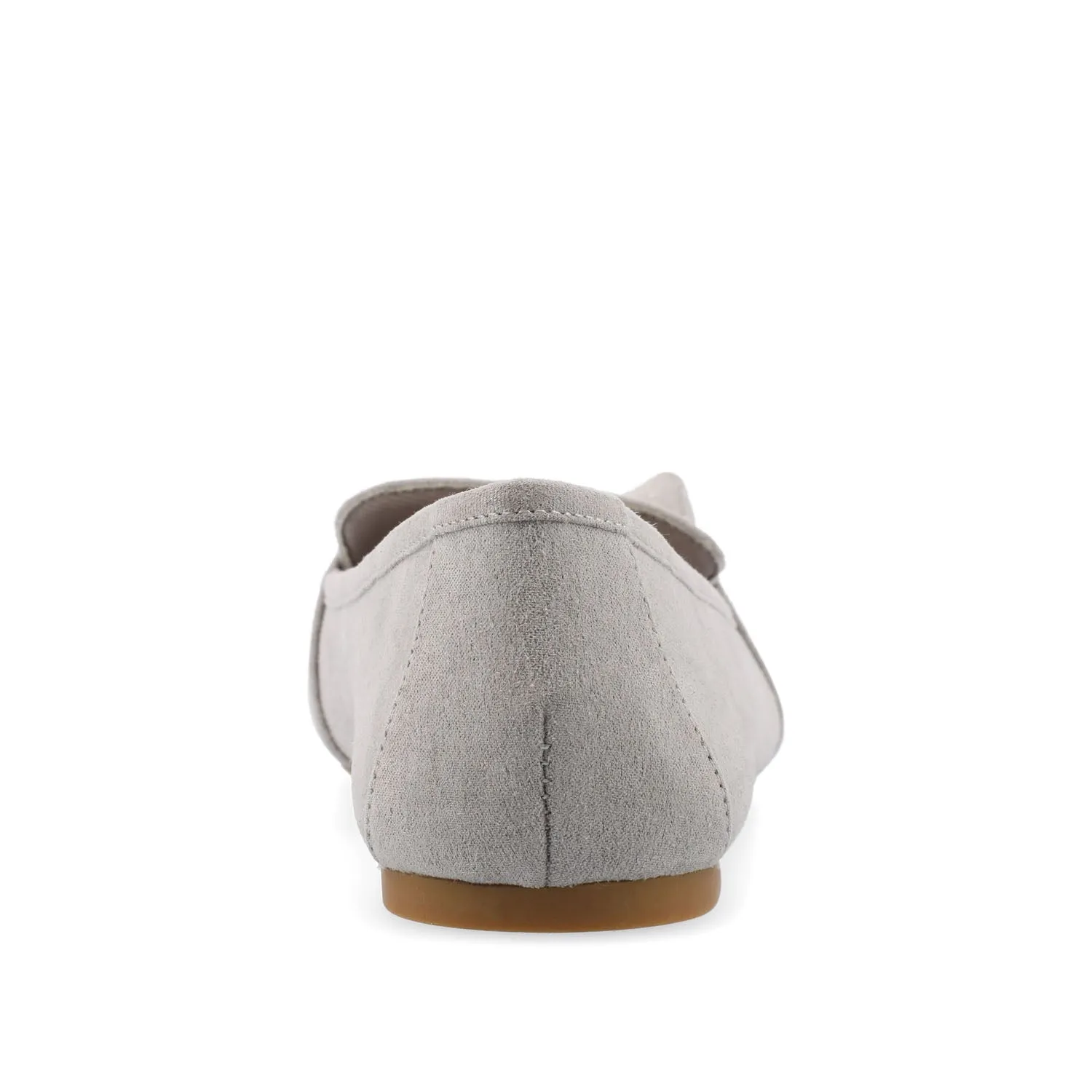 MARCI LOAFER FLATS IN FAUX SUEDE drive safe