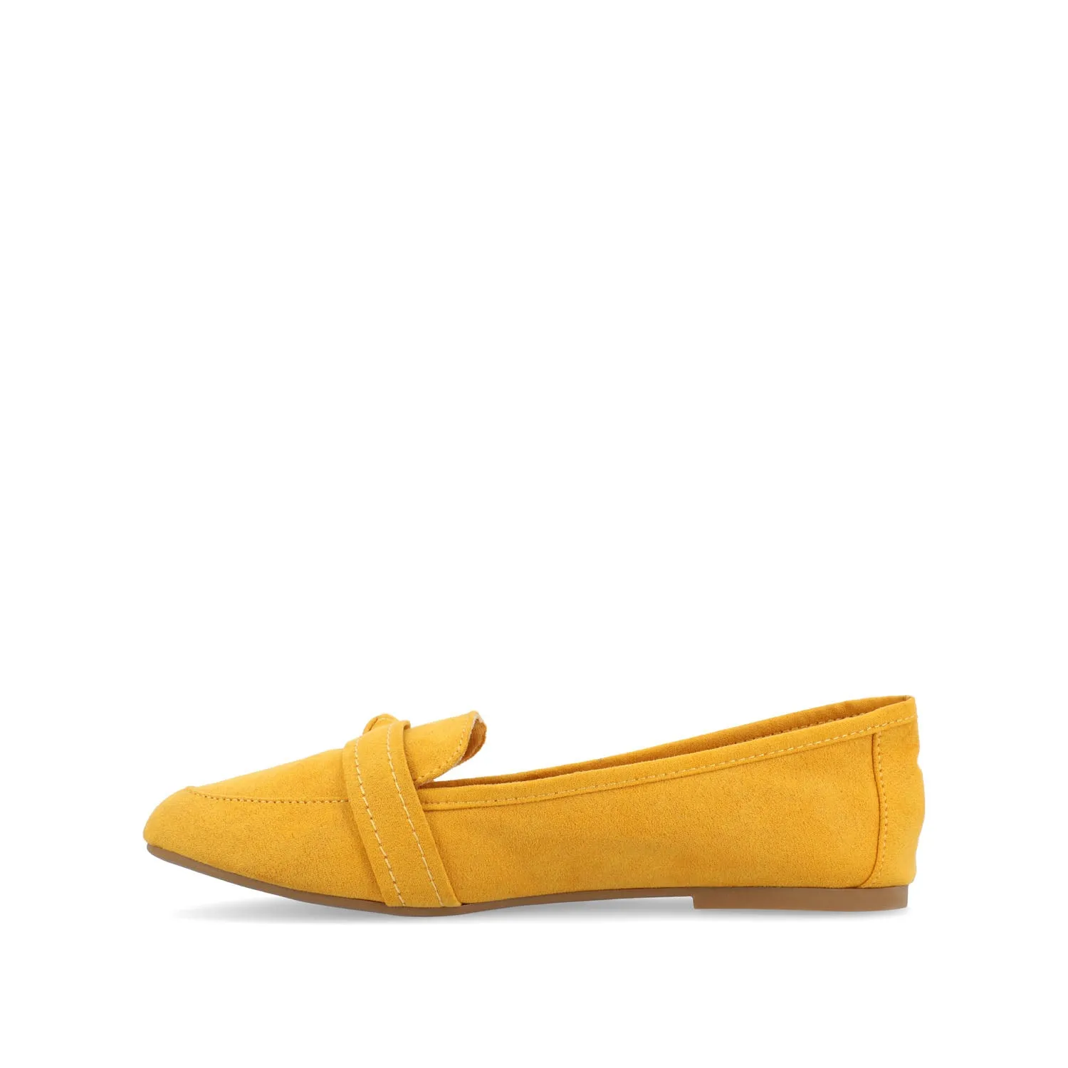 MARCI LOAFER FLATS IN FAUX SUEDE drive safe