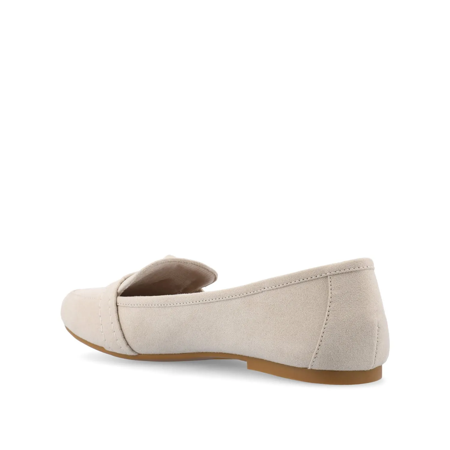 MARCI LOAFER FLATS IN FAUX SUEDE drive safe