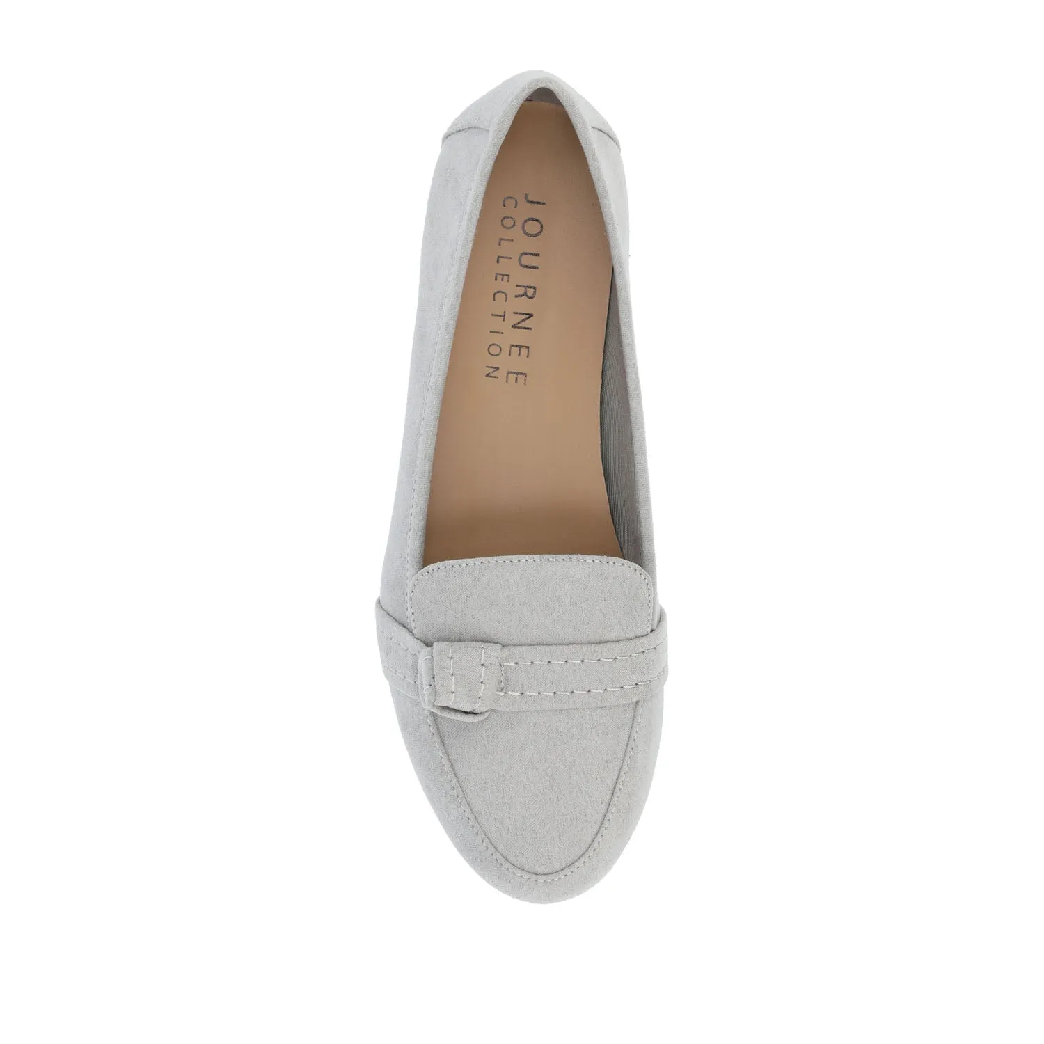 MARCI LOAFER FLATS IN FAUX SUEDE drive safe
