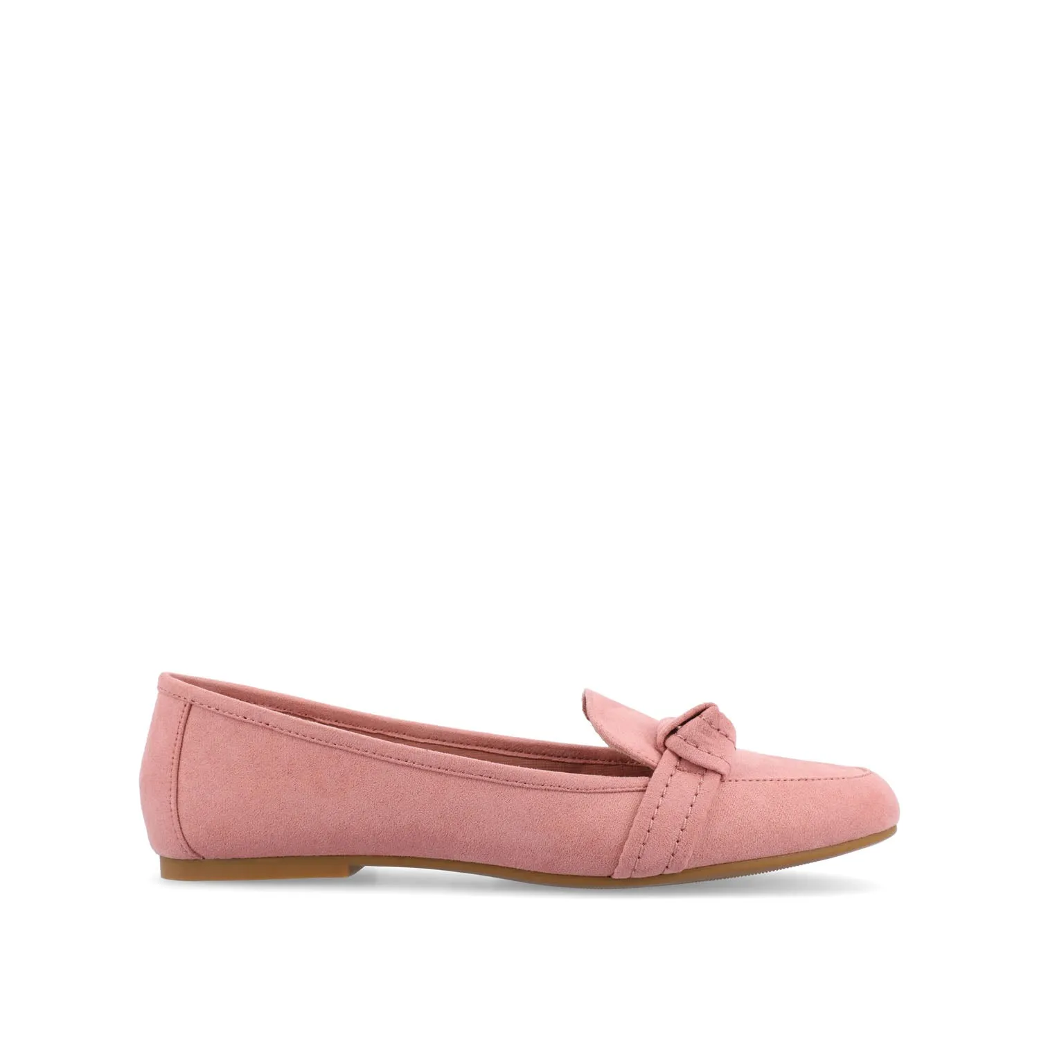 MARCI LOAFER FLATS IN FAUX SUEDE drive safe