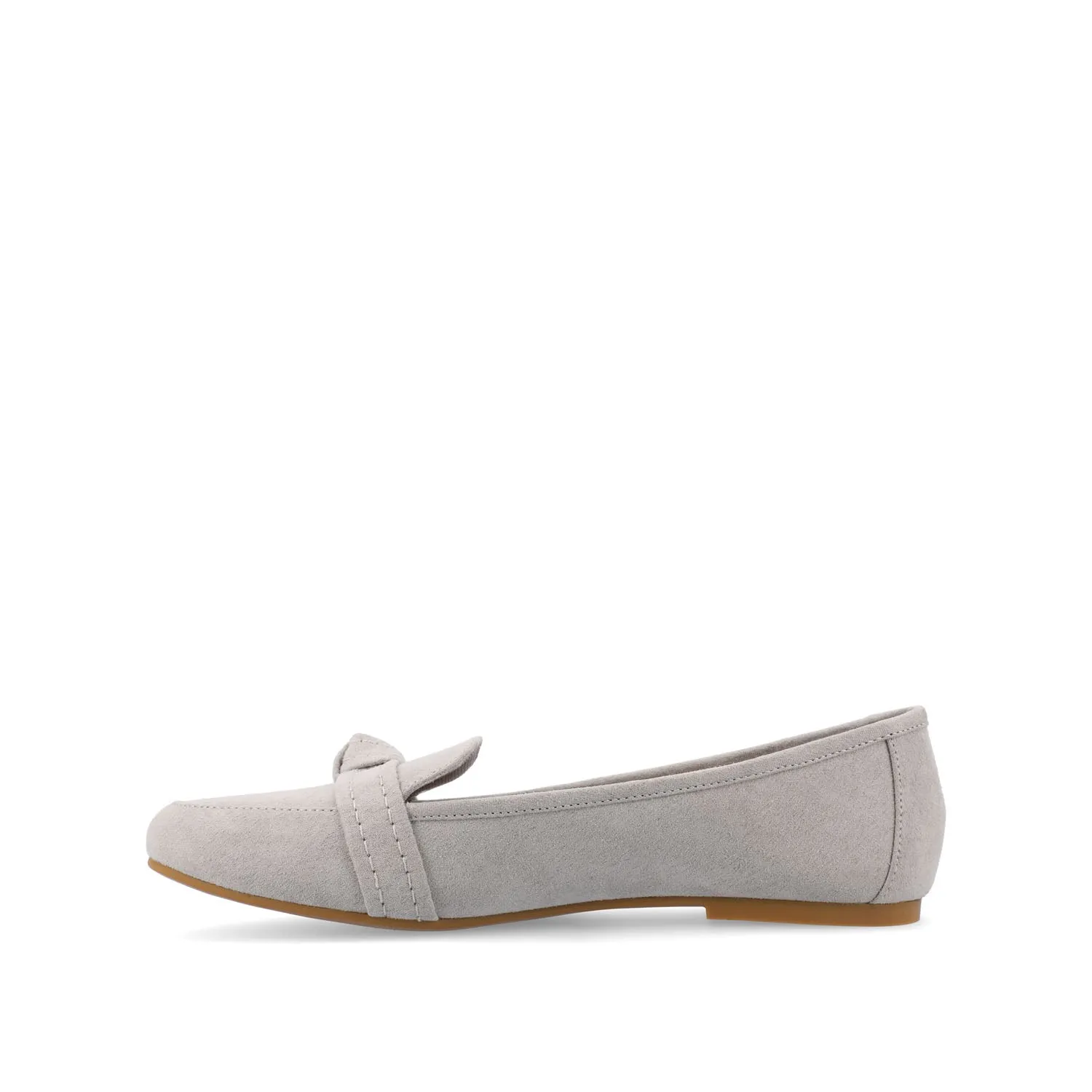 MARCI LOAFER FLATS IN FAUX SUEDE drive safe