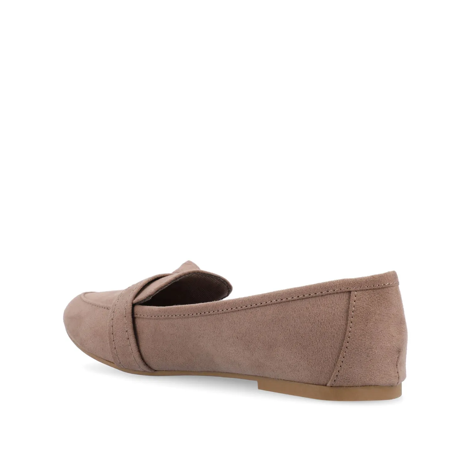 MARCI LOAFER FLATS IN FAUX SUEDE drive safe