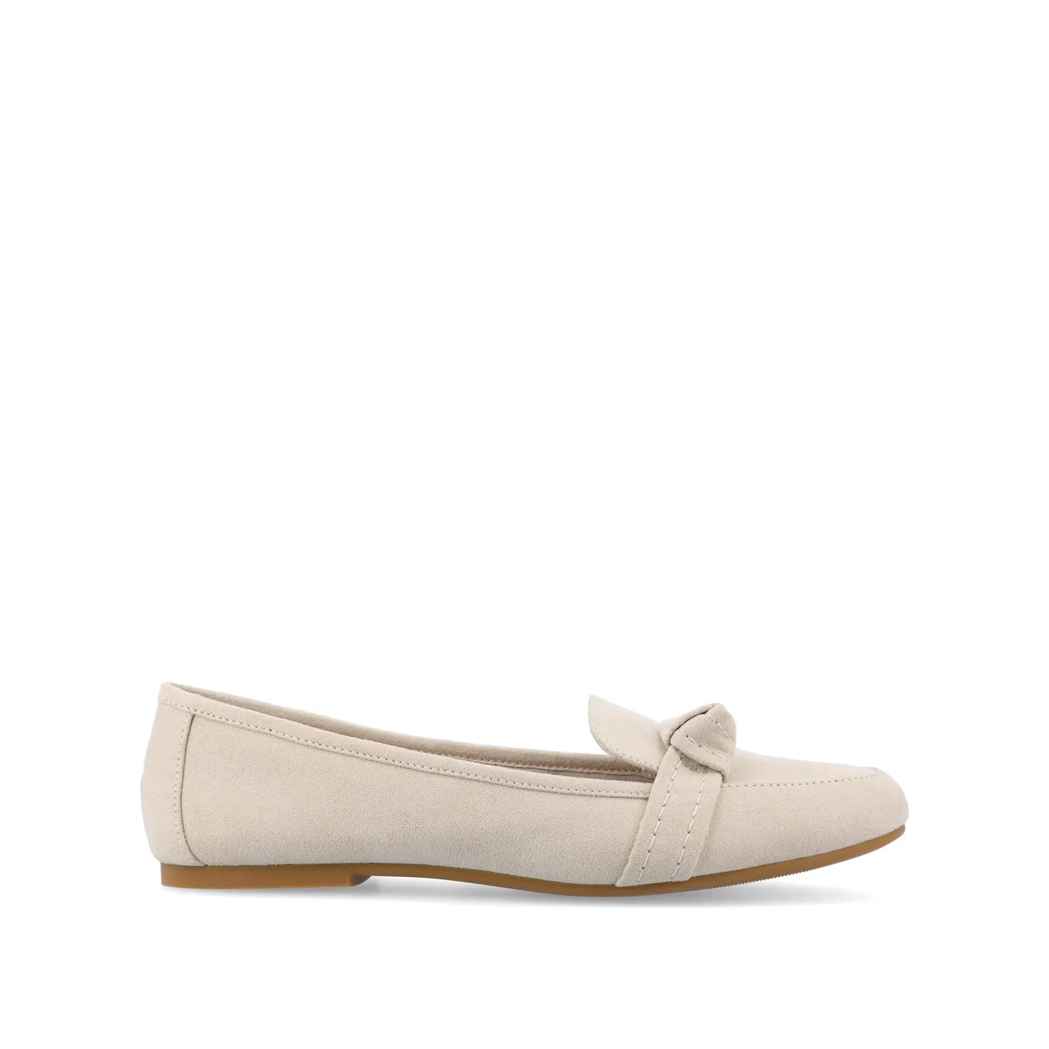 MARCI LOAFER FLATS IN FAUX SUEDE drive safe
