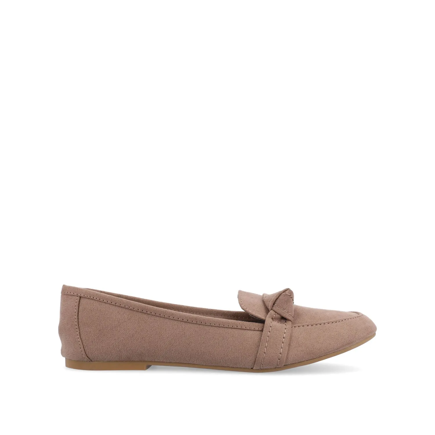MARCI LOAFER FLATS IN FAUX SUEDE drive safe