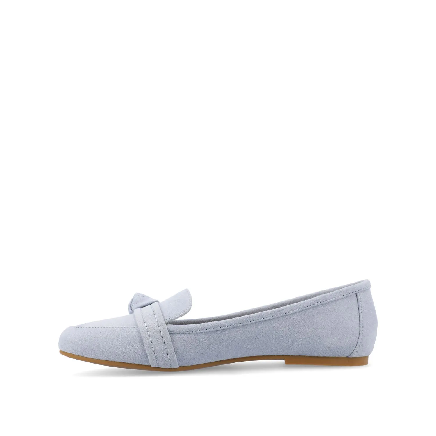 MARCI LOAFER FLATS IN FAUX SUEDE drive safe