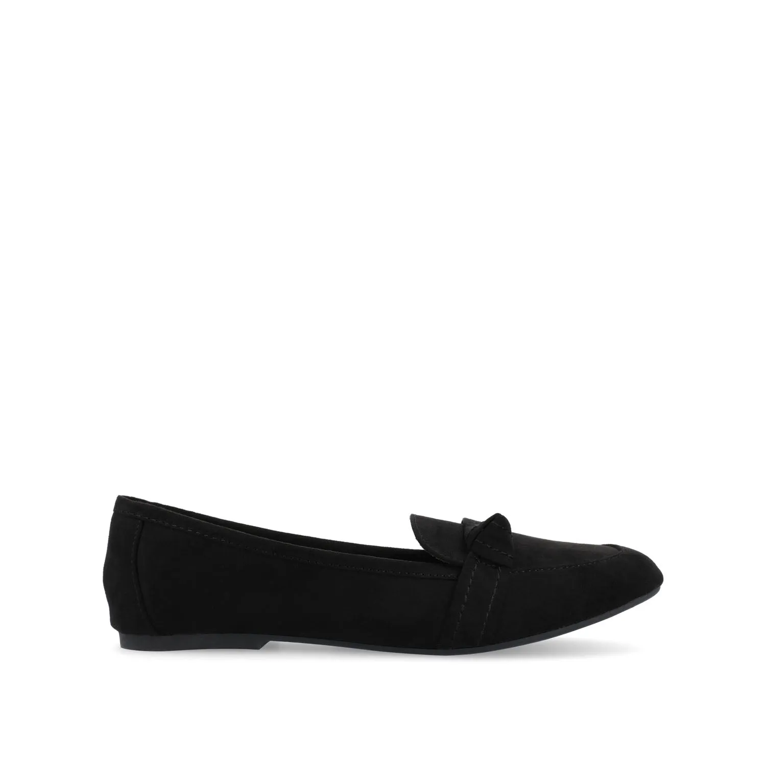 MARCI LOAFER FLATS IN FAUX SUEDE drive safe