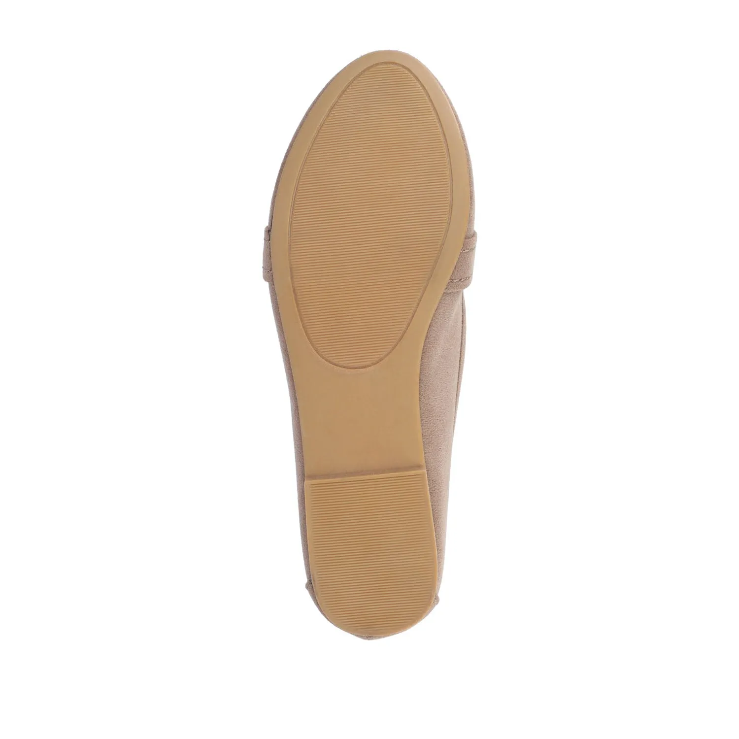 MARCI LOAFER FLATS IN FAUX SUEDE drive safe