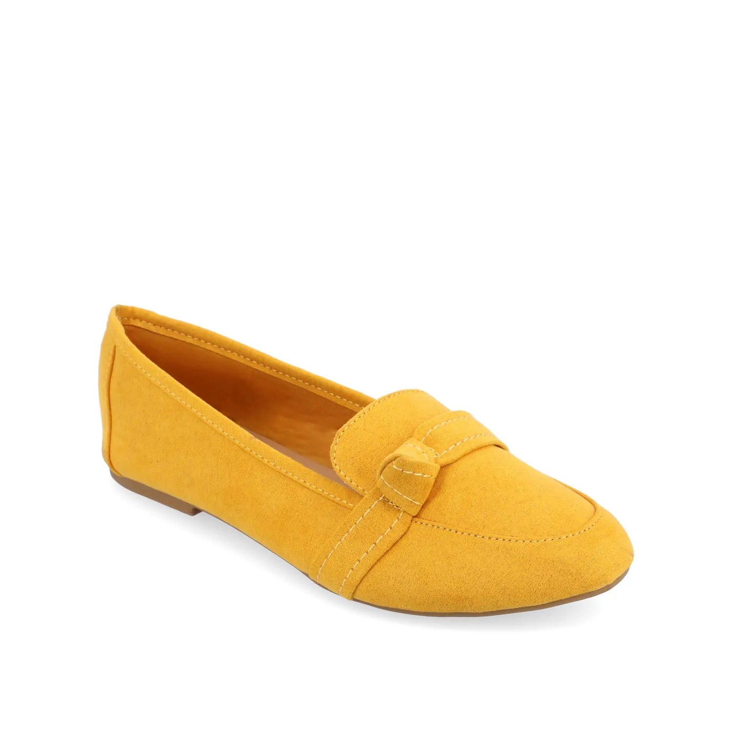 MARCI LOAFER FLATS IN FAUX SUEDE drive safe