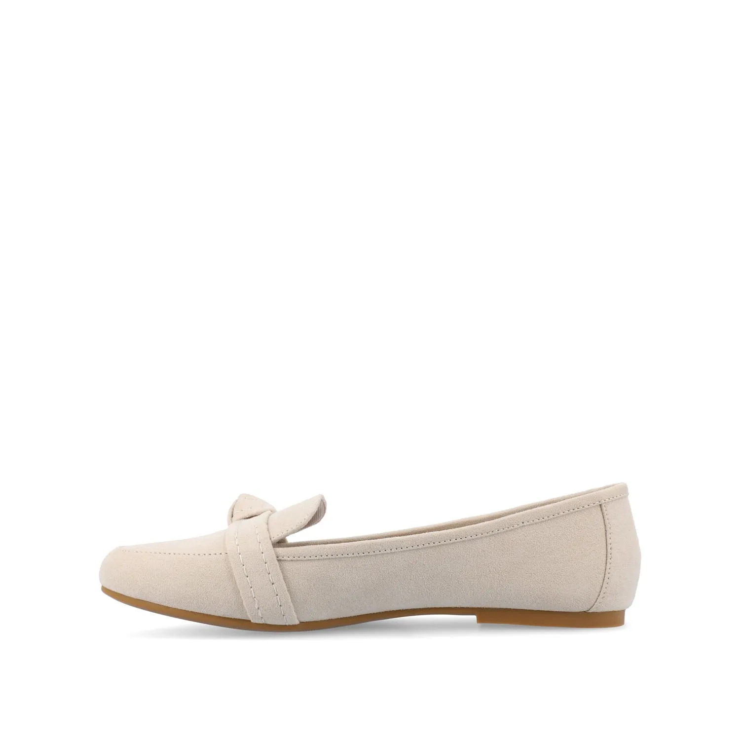 MARCI LOAFER FLATS IN FAUX SUEDE drive safe