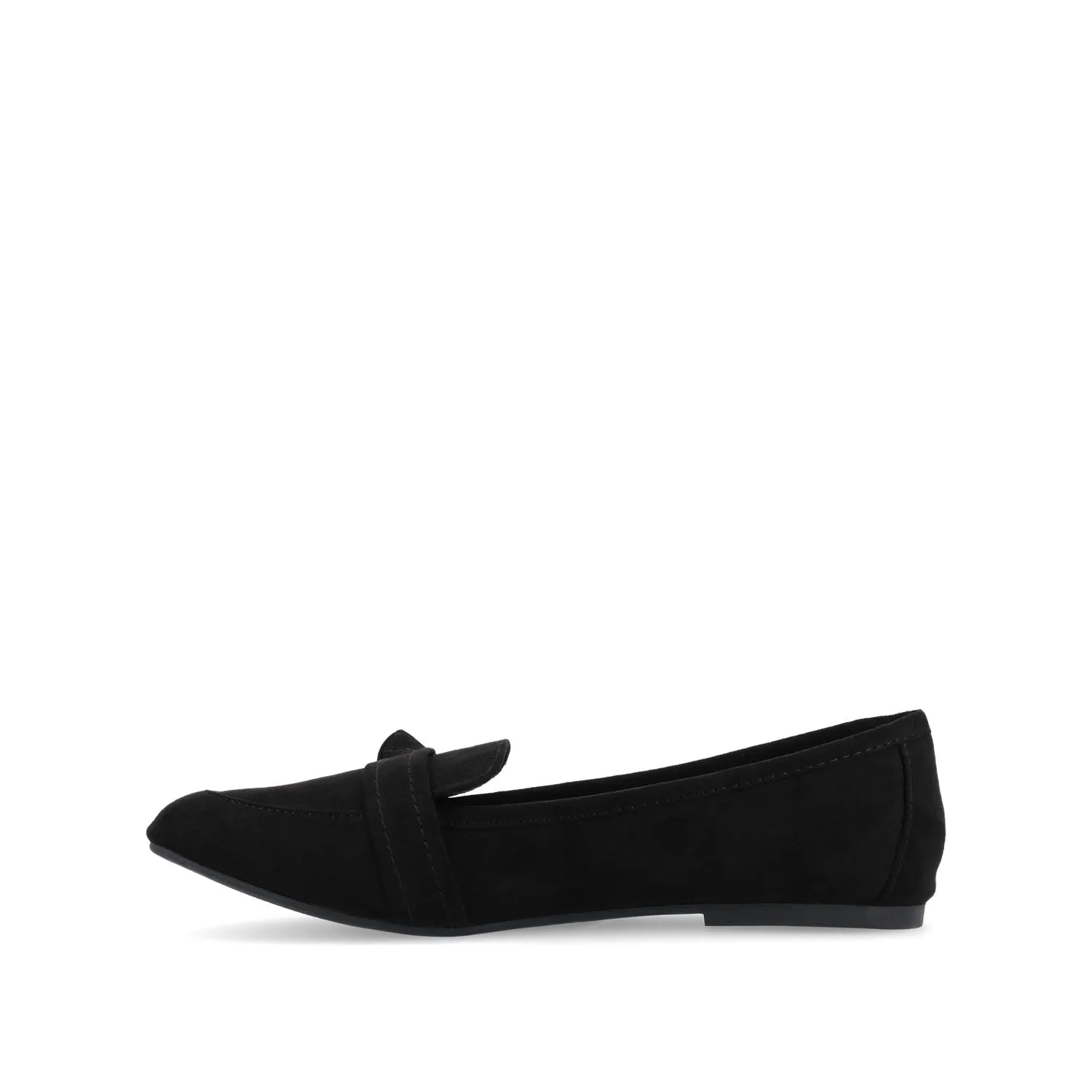 MARCI LOAFER FLATS IN FAUX SUEDE drive safe
