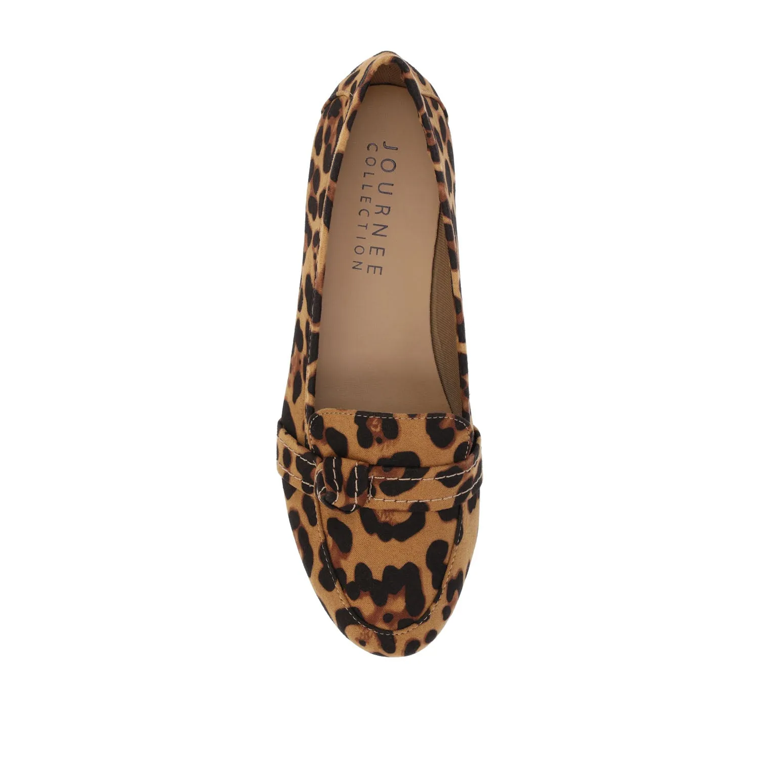 MARCI LOAFER FLATS IN FAUX SUEDE drive safe