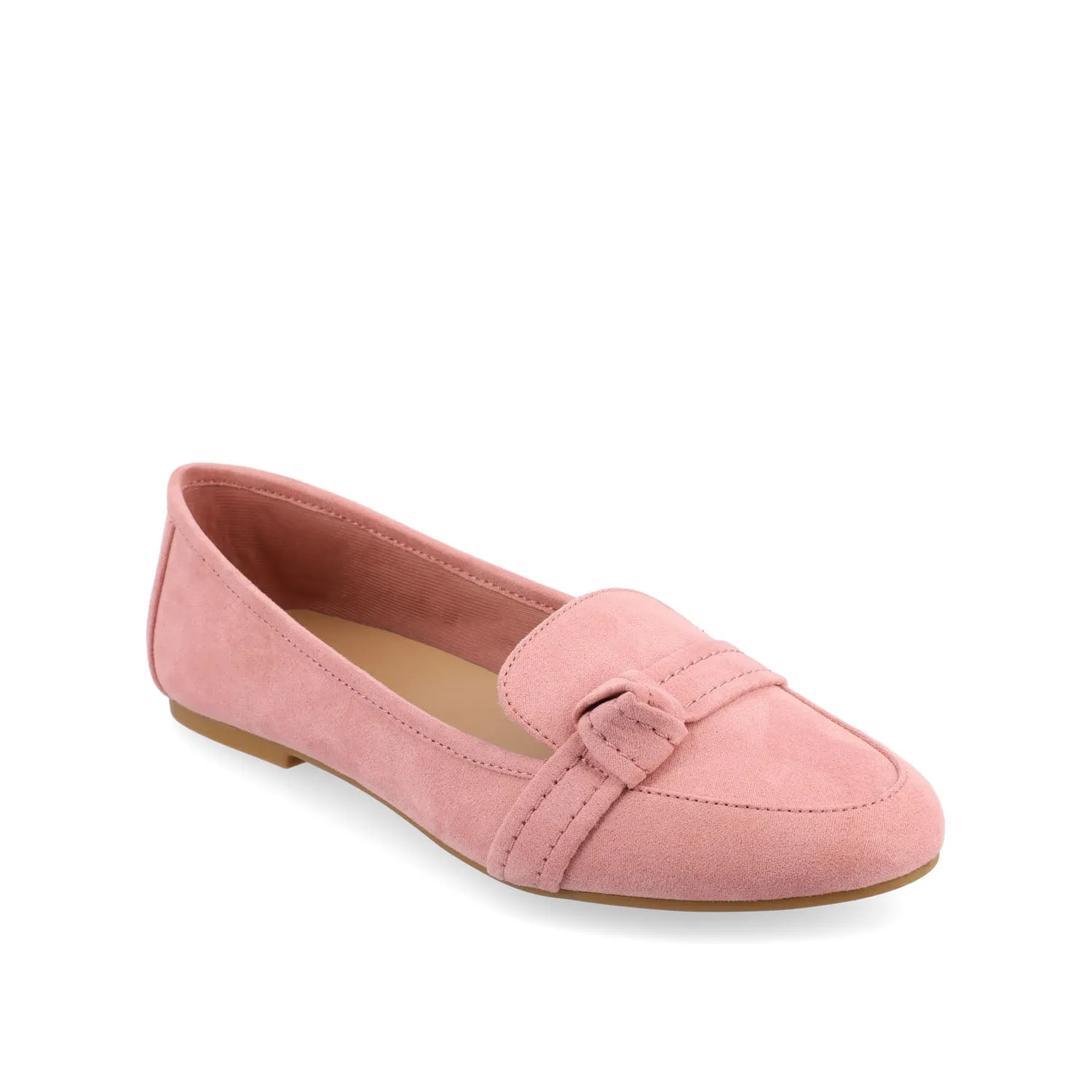 MARCI LOAFER FLATS IN FAUX SUEDE drive safe
