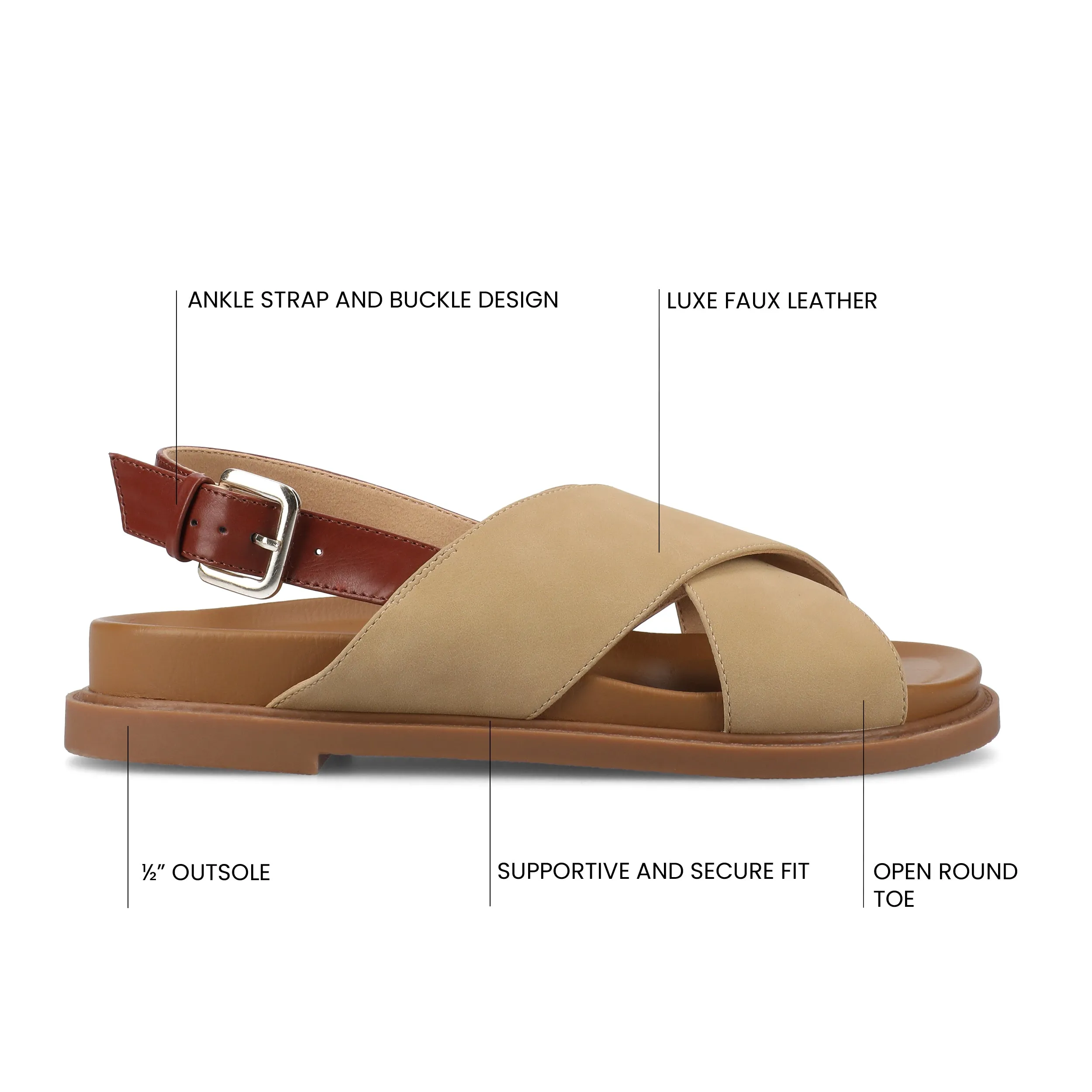 MARINNA FLAT SANDALS travel light