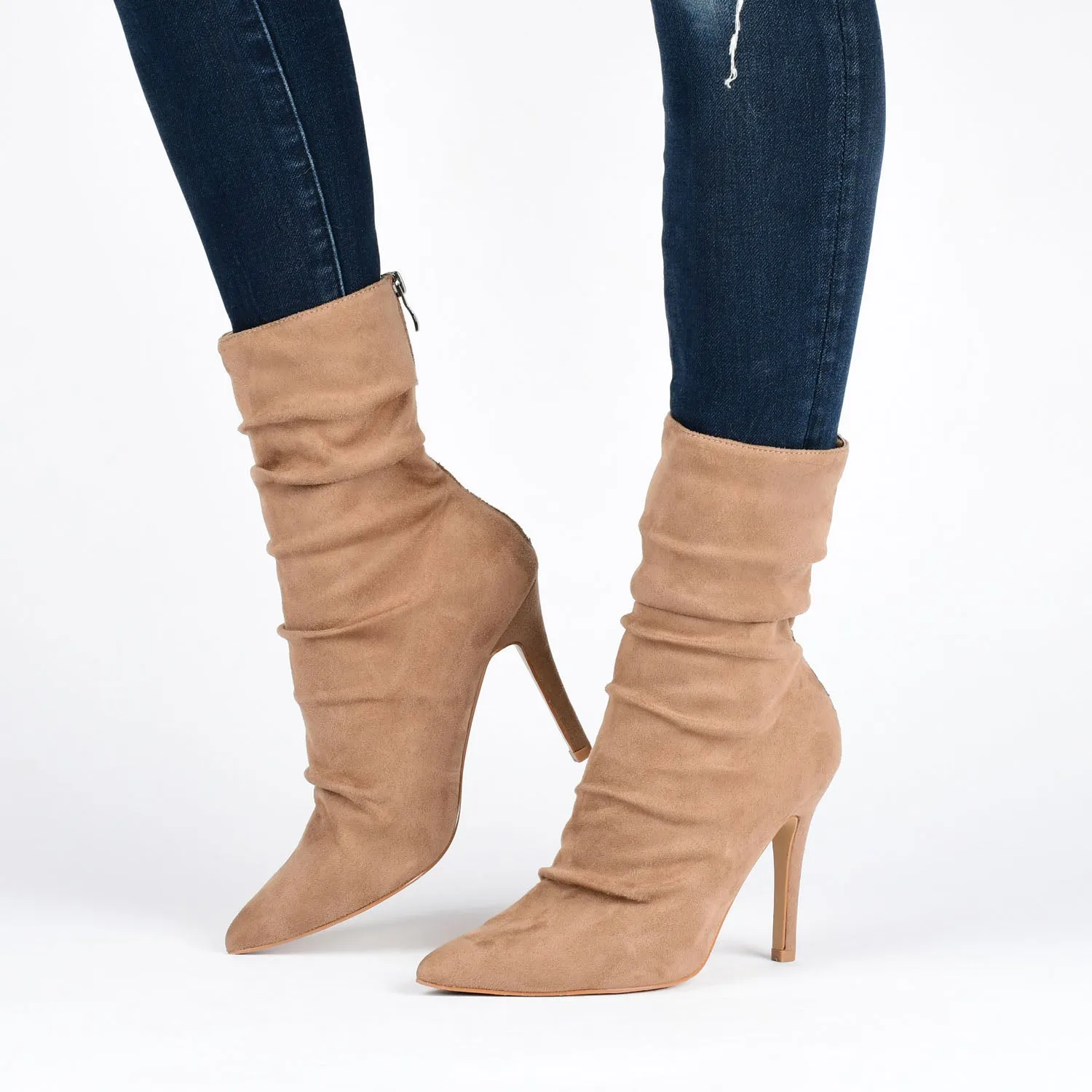 MARKIE STILETTO HEELED BOOTIES IN FAUX SUEDE urban trail