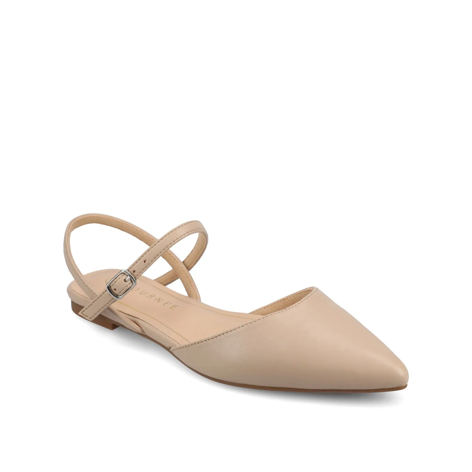 MARTINE SLINGBACK FLATS IN FAUX LEATHER travel light