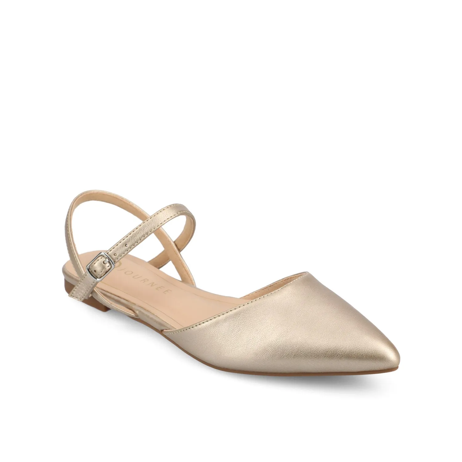 MARTINE SLINGBACK FLATS IN FAUX LEATHER travel light