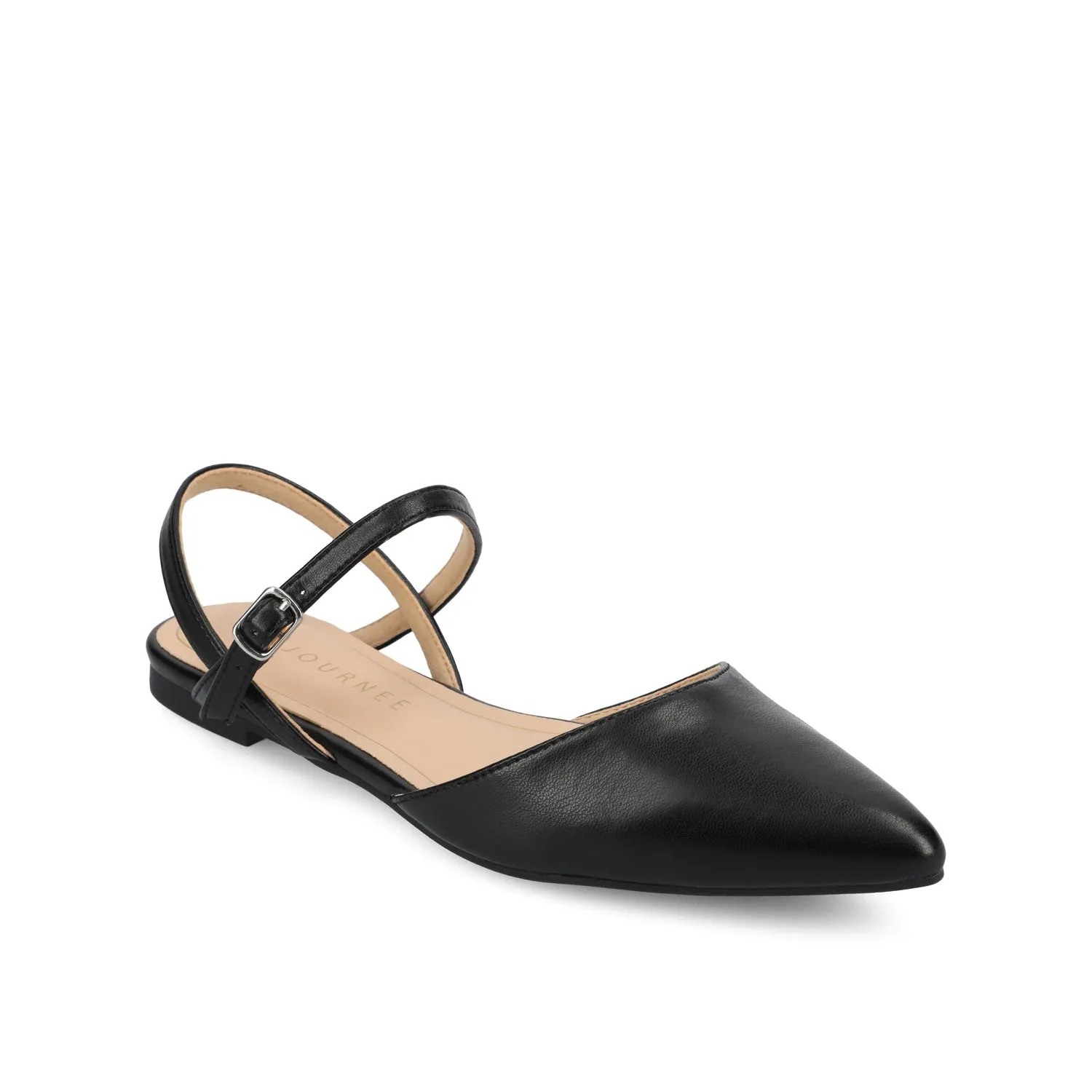 MARTINE SLINGBACK FLATS IN FAUX LEATHER travel light