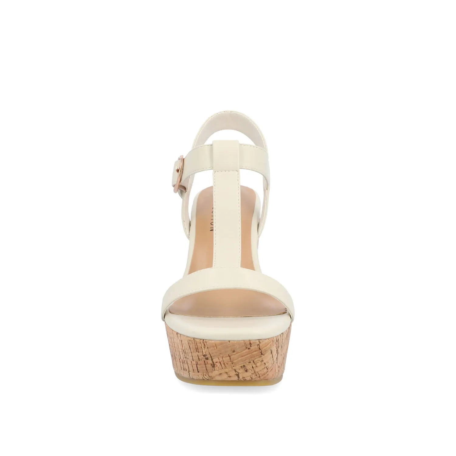 MATILDAA CORK WEDGE HEEL SANDALS IN FAUX LEATHER dust free