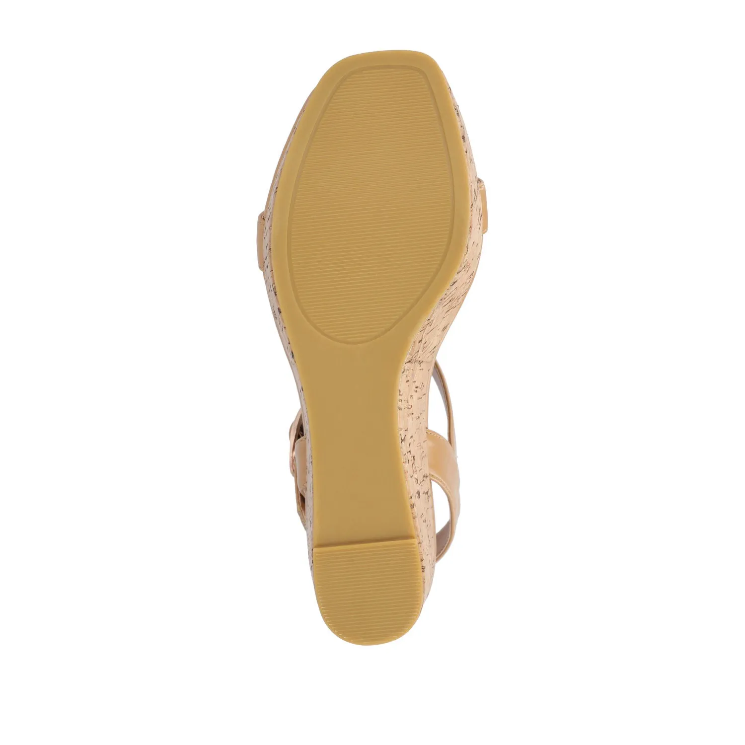 MATILDAA CORK WEDGE HEEL SANDALS IN FAUX LEATHER dust free