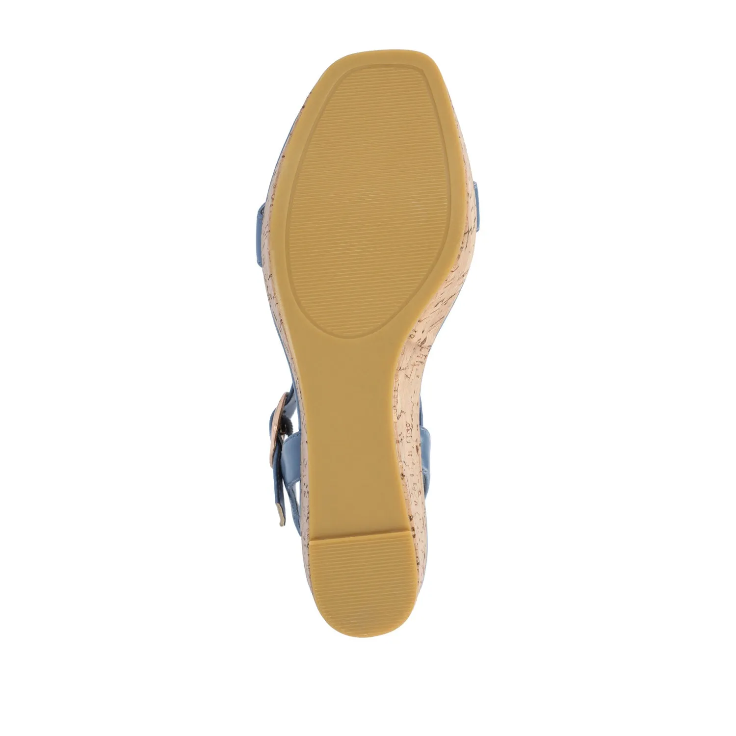 MATILDAA CORK WEDGE HEEL SANDALS IN FAUX LEATHER dust free