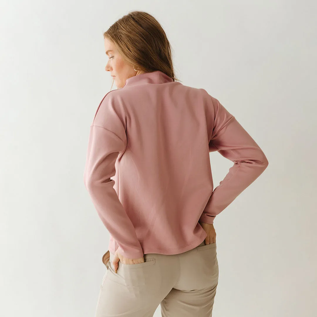 Mauve Cardiff Pullover quiet tone