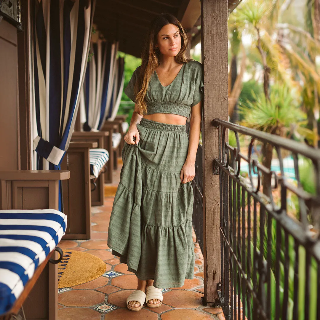 Maxi Skirt, Sage shade breeze