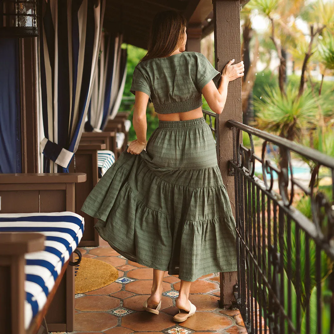 Maxi Skirt, Sage shade breeze