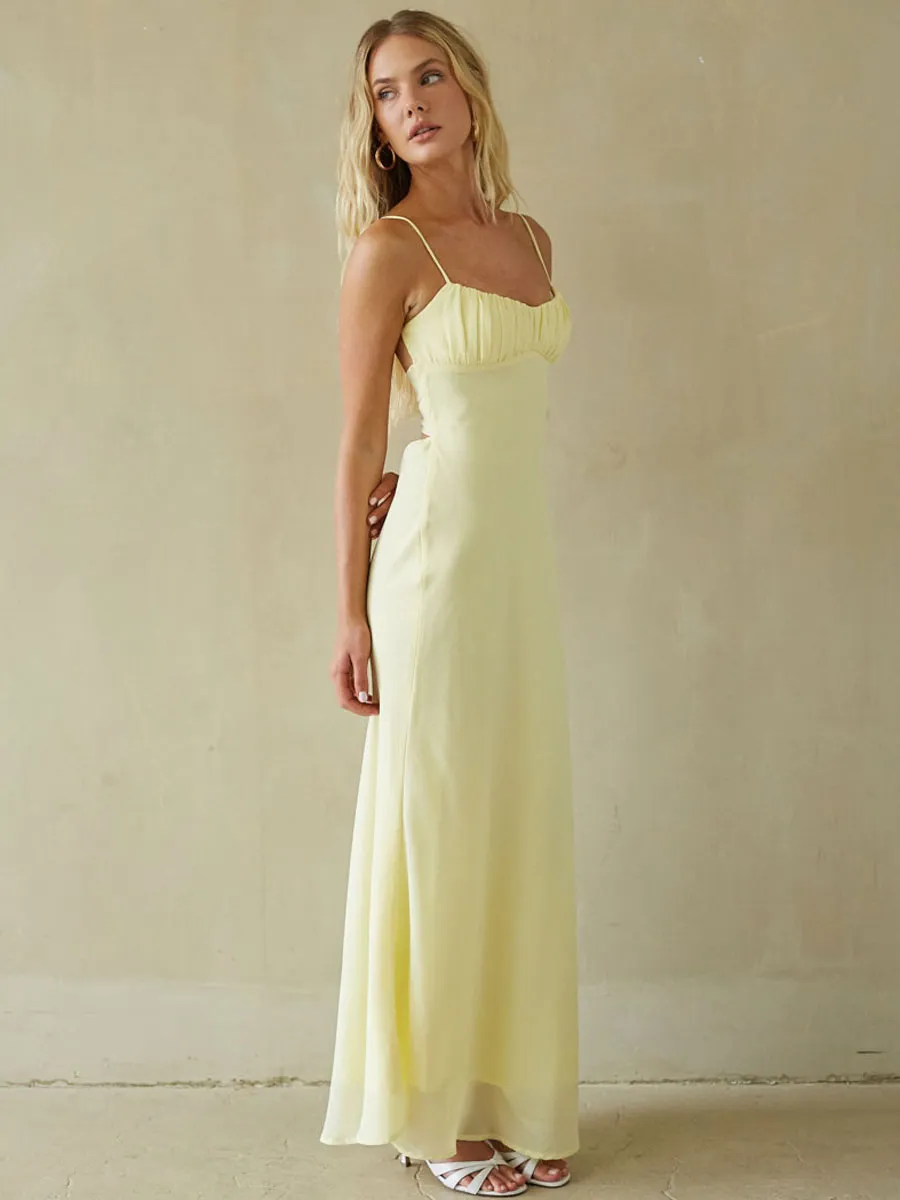 McKall Chiffon Maxi Dress pack light