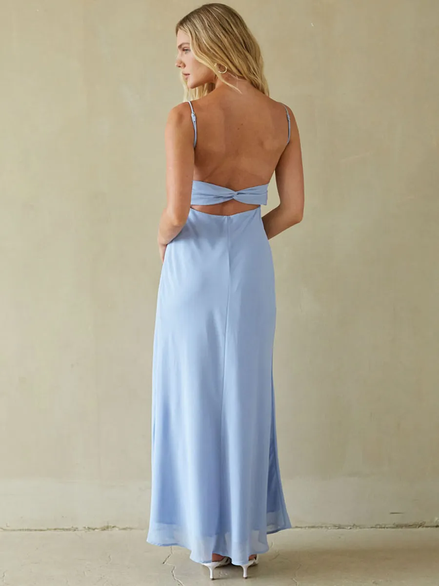 McKall Chiffon Maxi Dress pack light
