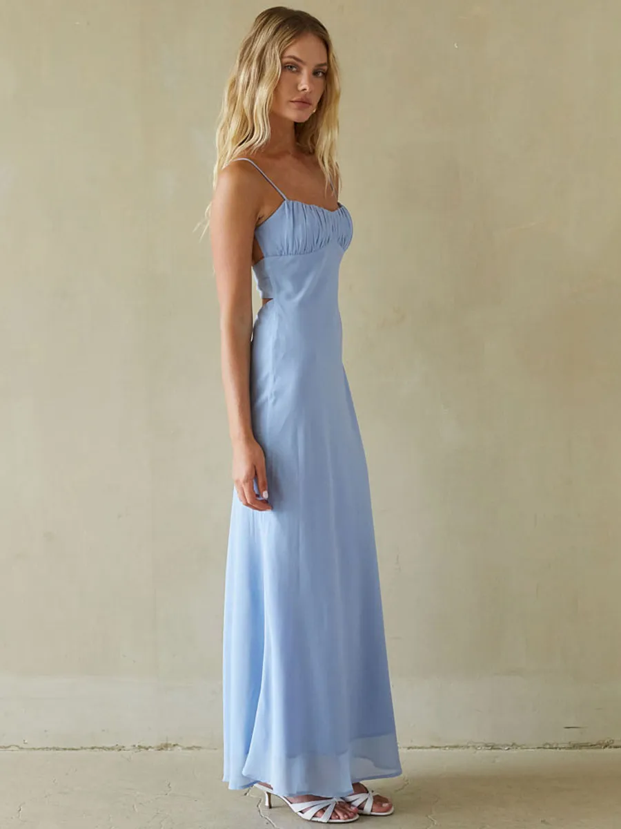 McKall Chiffon Maxi Dress pack light