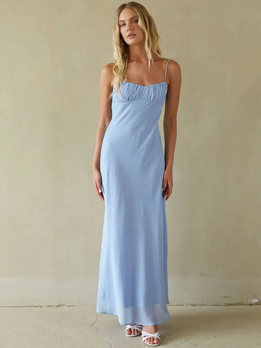 McKall Chiffon Maxi Dress pack light