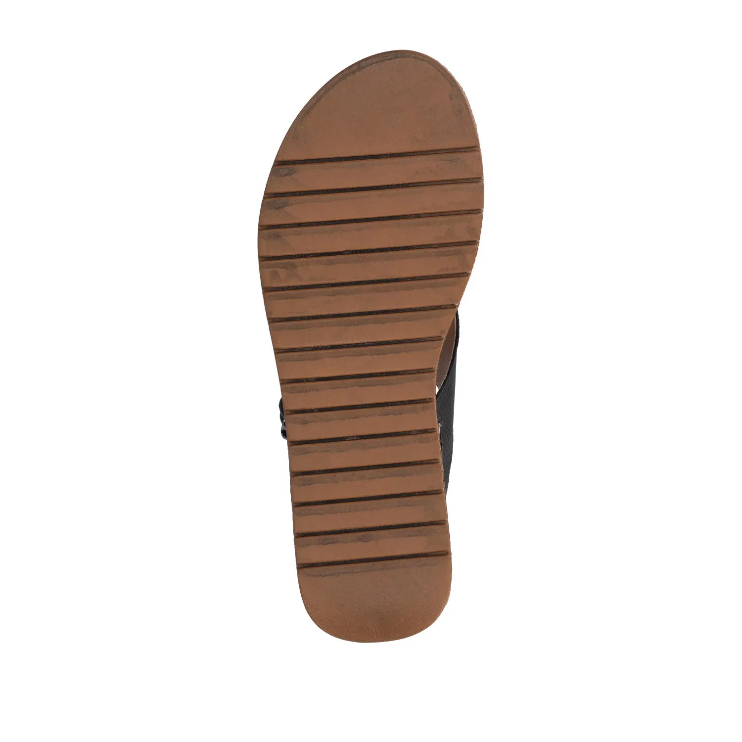 MCKELL WEDGE HEEL SANDALS IN FAUX LEATHER clean edge