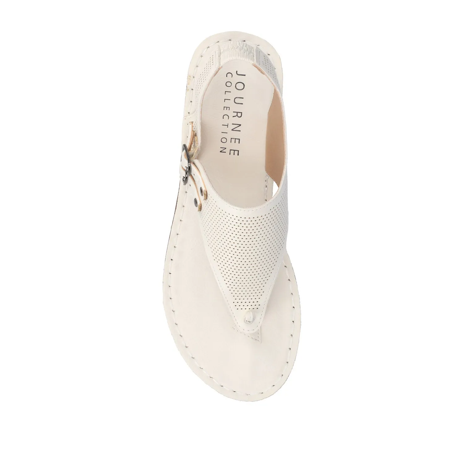 MCKELL WEDGE HEEL SANDALS IN FAUX LEATHER clean edge