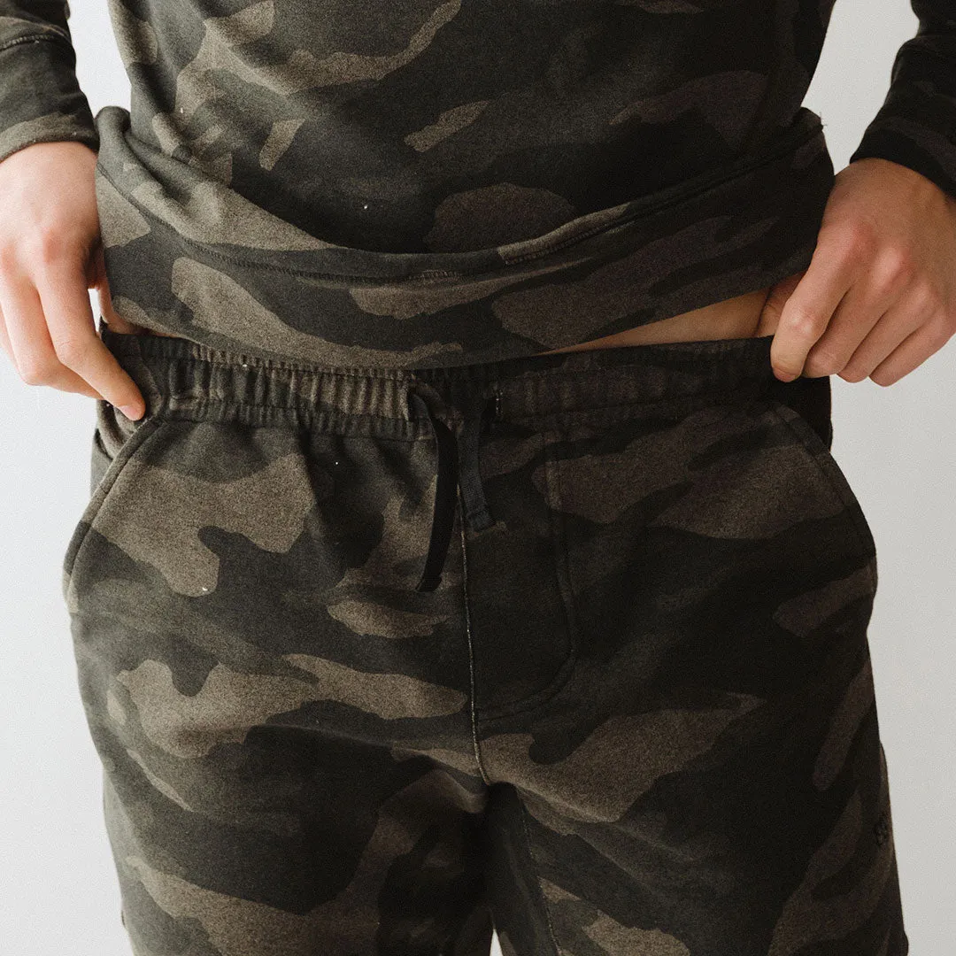 Men's At Ease Joggers, Green Camo mesh air