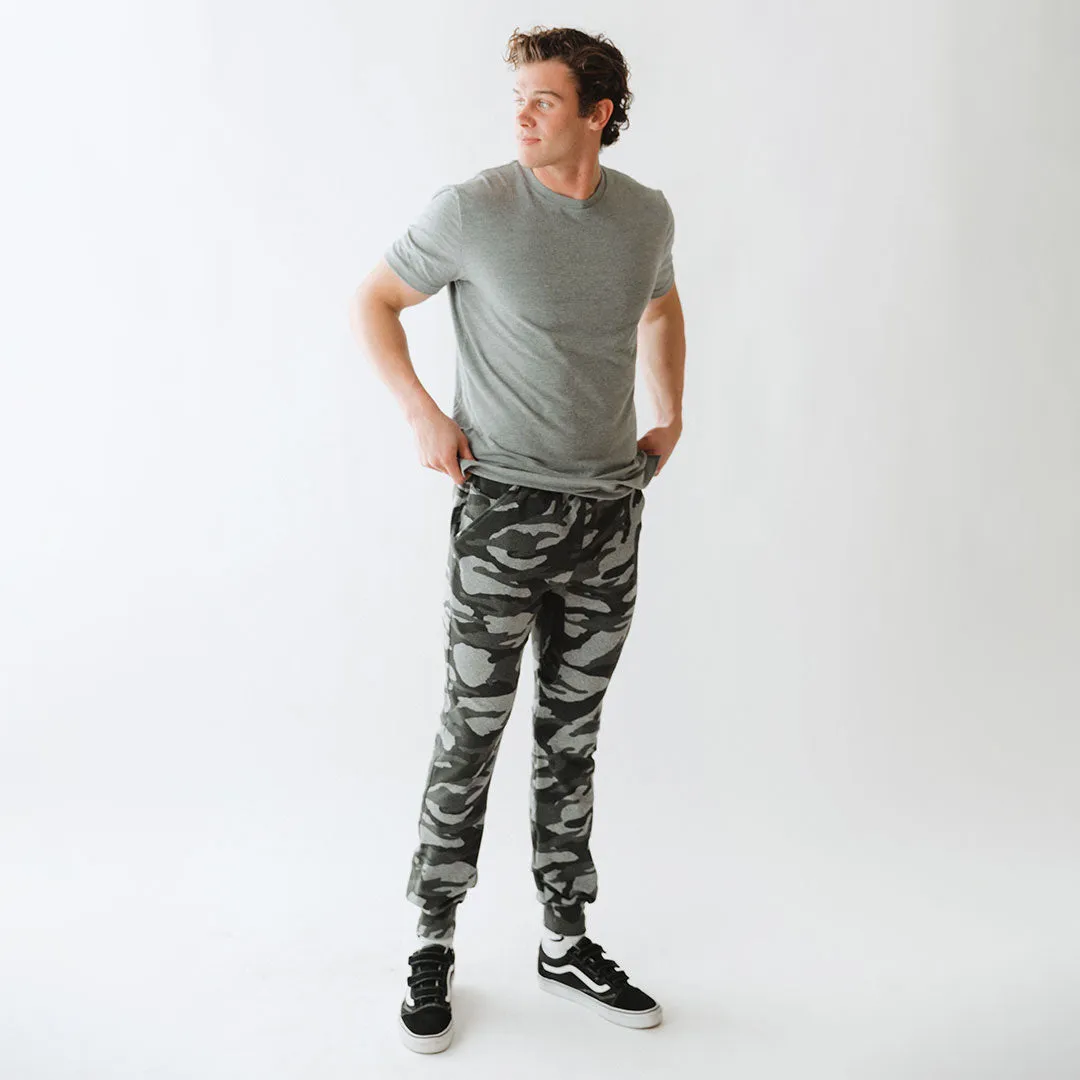 Men's At Ease Joggers, Grey Camo active girl