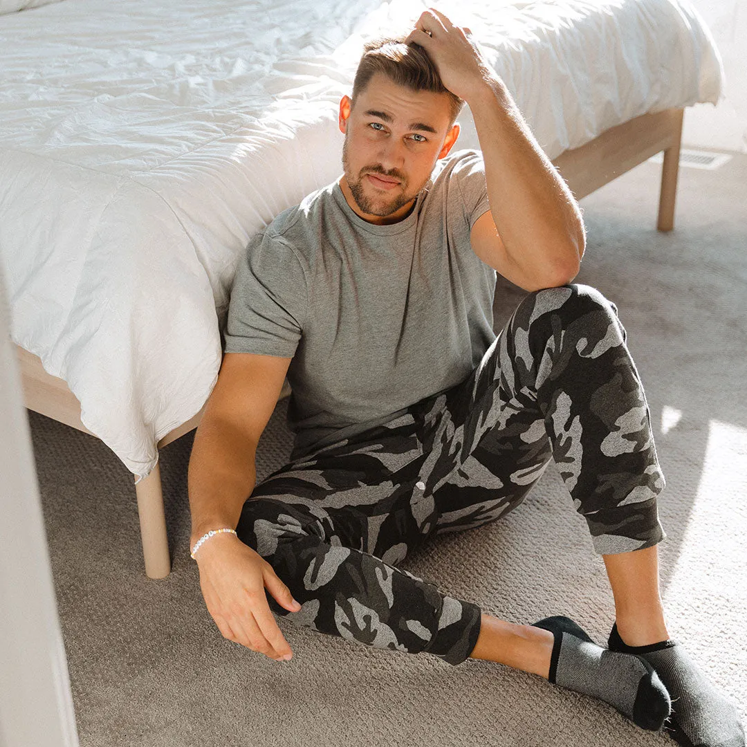 Men's At Ease Joggers, Grey Camo active girl