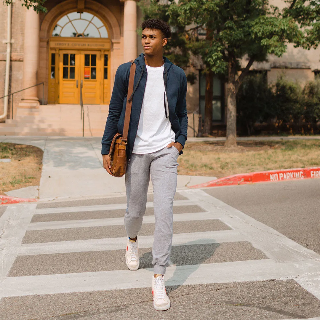Men's Campus Zip Up, Navy basic mood