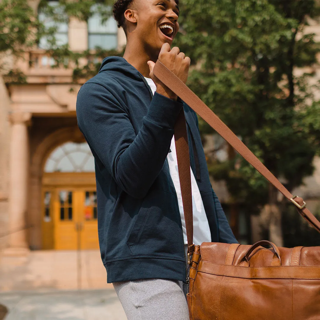 Men's Campus Zip Up, Navy basic mood