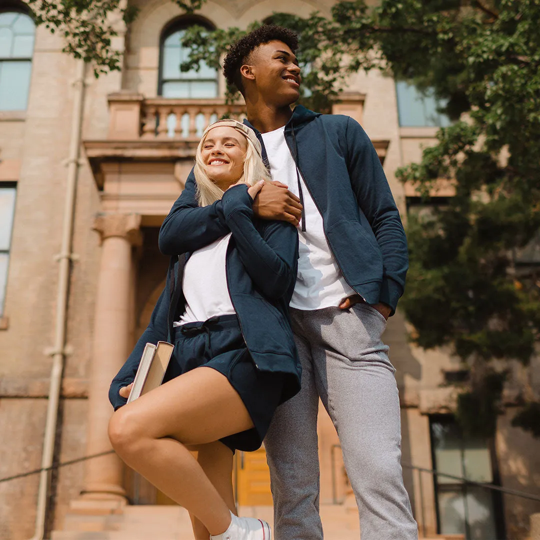 Men's Campus Zip Up, Navy basic mood
